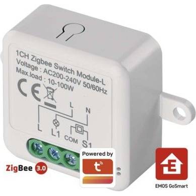 GoSmart modul spínací IP-2103SZ, ZigBee, 1-kanálový (nevyžaduje N vodič) EMOS