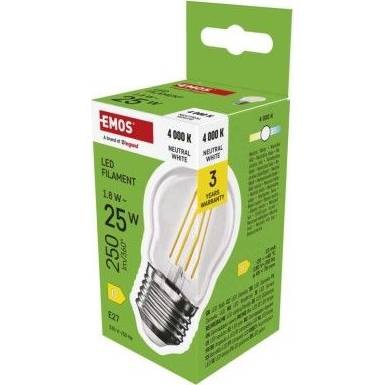 LED žárovka Filament Mini Globe / E27 / 1,8 W (25 W) / 250 lm / neutrální bílá EMOS