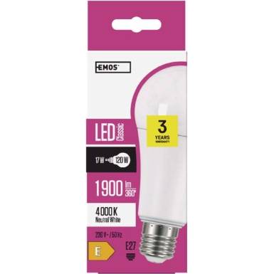 LED žárovka Classic A67 17W E27 neutrální bílá EMOS Lighting