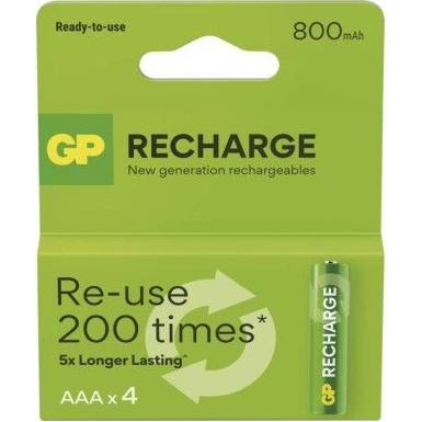 Nabíjecí baterie GP Recharge 800 AAA (HR03) 4ks GP