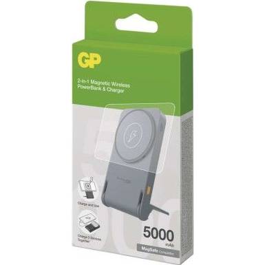 Powerbanka GP Q05B, 5 000 mAh, 20 W+Wireless, černá GP