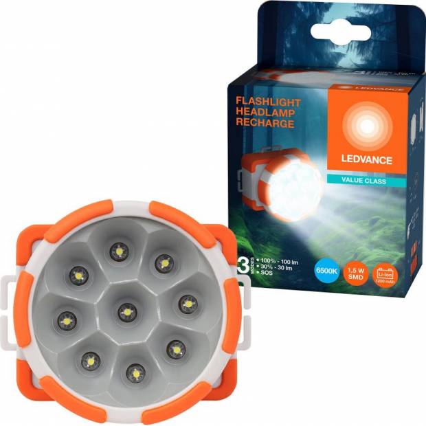 Ledvance 4099854175701 LED čelovka FLASHLIGHT CAMPING 1200mAh