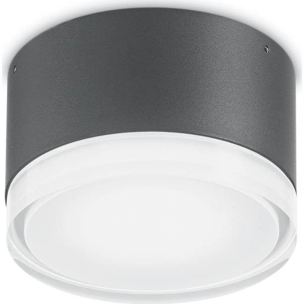 Venkovní stropní a nástěnné svítidlo Ideal Lux Urano PL1 small antracite 168111 antracitové 12cm IP44 Massive