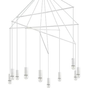 Závěsné svítidlo Ideal Lux Pop SP10 bianco 186801 bílé 90cm Massive