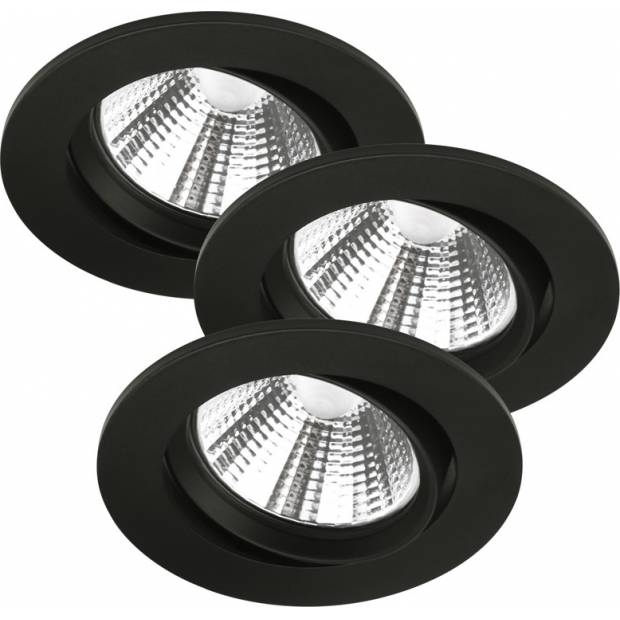 NORDLUX 47580103 Fremont 3-Kit 2700K - Sada 3 zápustných LED svítidel 2700K, černá Nordlux