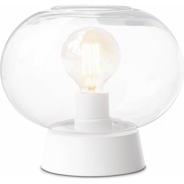 SESSAK MALPV Malja P2551-1V - Skleněná stolní lampa 28W, bílá Nordlux