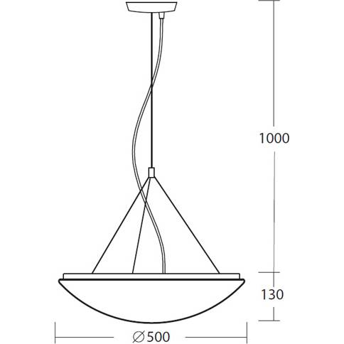 LED závěsné svítidlo na strop TITAN T3 PMMA 66812 průměr stínidla 500mm