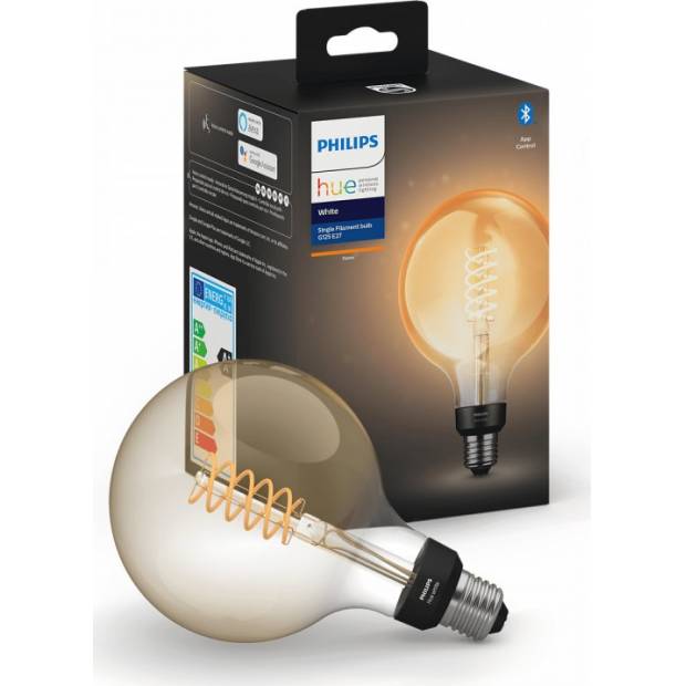 Hue Bluetooth žárovka LED Filament G125 E27 7W 550lm 2100K Philips