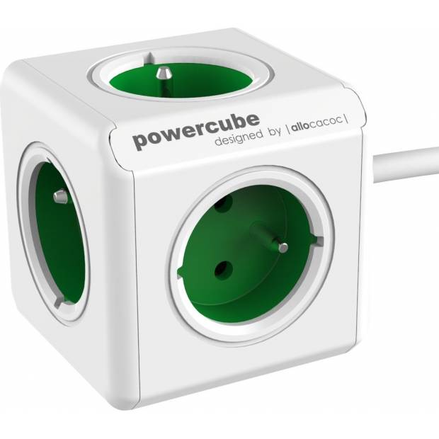 Napájecí kostka PowerCube zásuvka s prodlužovacím kabelem 1.5m na 230V /GREEN/