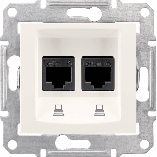 Sedna zásuvka 2xrj45 cream SDN4400123 Schneider