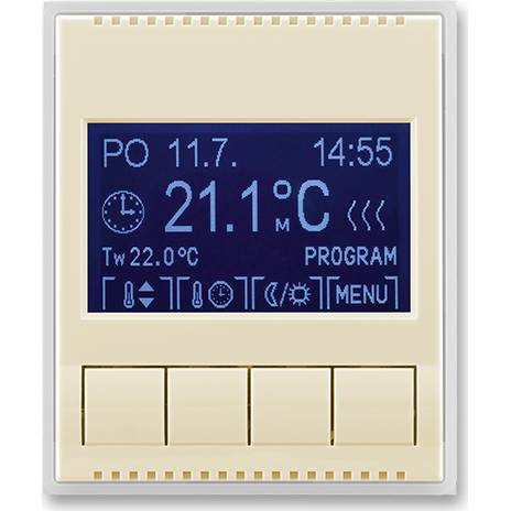 3292E-A10301 21 termostat univerzální Element programovatelný slonová kost-ledová bílá ABB ABB