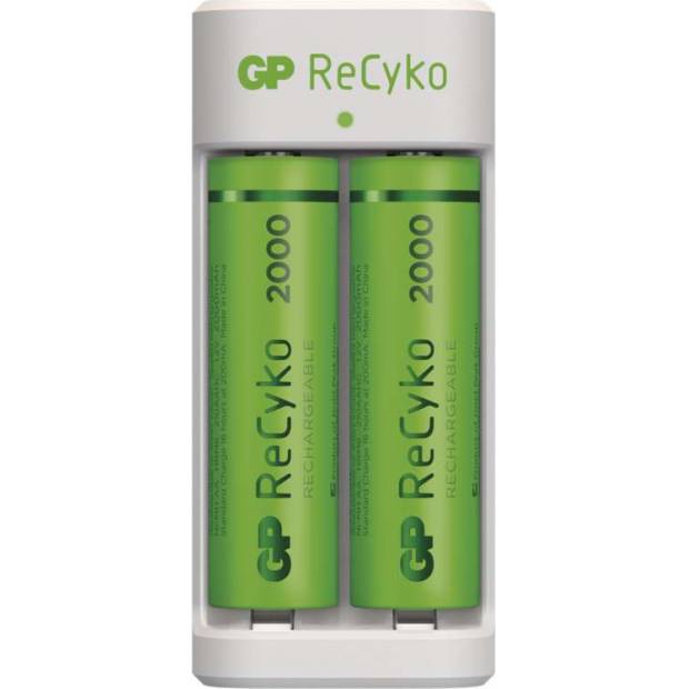 Nabíječka baterií GP Eco E211 + 2× AA ReCyko 2000 GP Batteries